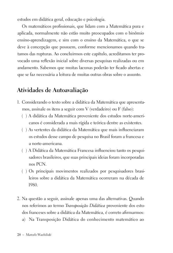 Didática e avaliação:: algumas perspectivas da educação matemática